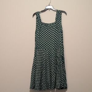 Womens Size 1X Effie's Heart Dolce Vita Green Polka Dot Sleeveless Dress